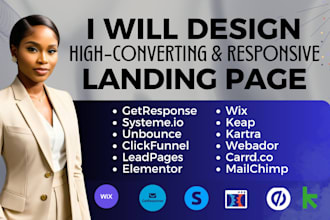 design getresponse systemeio carrdco keap unbounce pagecloud wix landing page