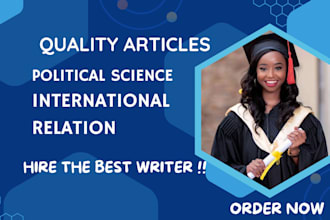 do articles on political science and international relation