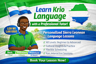 teach you krio language lessons for speaking and understanding