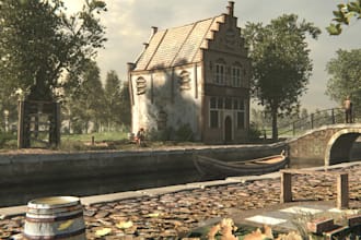 design 3d environment model for game, VR, nft in maya, unity