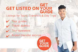 create professional getyourguide listings for tours, transfers and day trips