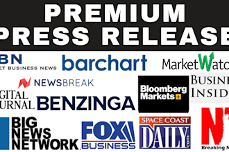 write and publish press release to USA,uk,canada