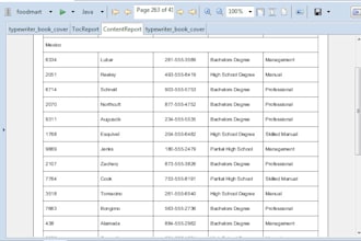 create an awesome jaspersoft report for you