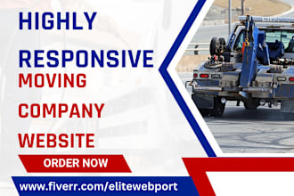 design moving company logistics transport freight car dealership booking website
