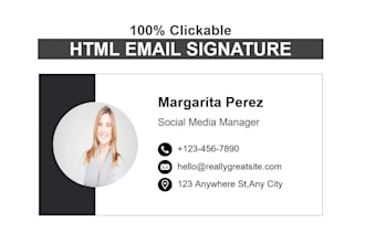 make a clickable HTML email signature