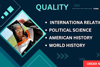 do political science, international relation, world history