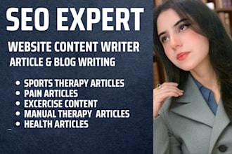 write sports medicine and physiotherapy articles and blogs