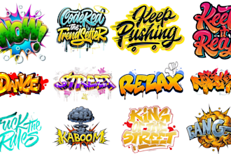 do custom font logo, lettering, graffiti and typography