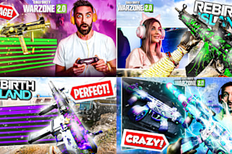 create unique warzone 2 or mw3 youtube gaming thumbnail