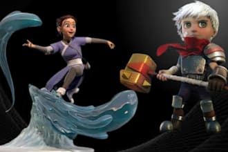 do 3d character game cartoon character 3d modelling character design video game
