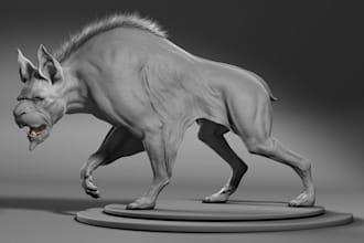 create realistic 3d animal model 3d creature with xgen hair, 3d animal animation