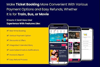 develop ticket booking app development, event booking app, appointment booking