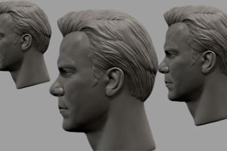 sculpt 3d head bust face model rigging character full body zbrush 3d printing