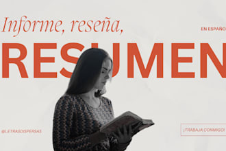 do summaries, reviews, and reports in spanish