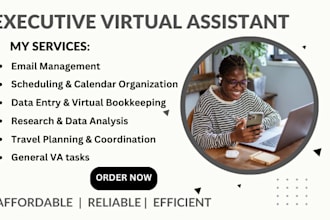 be your reliable executive virtual assistant and personal assistant