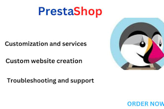 create, customize, design, and troubleshoot your prestashop website