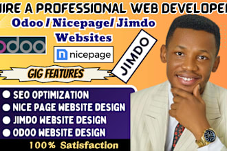 design develop and customize odoo website nicepage jimdosite123 website redesign