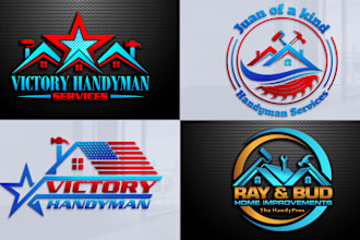make unique home repair remodeling painting roofing handyman logo