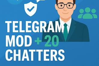 telegram community manager and moderator includes 20 active chatters