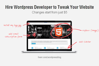 fix, customize or modify your wordpress site