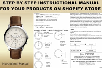design shopify product booklet user guide user manual instruction manual