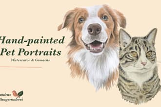 paint your pet portrait, dogs, cats