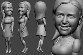 high quality portrait sculpted in zbrush of 3d printing