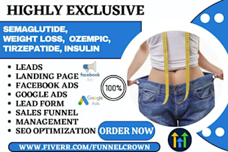 generate weight loss leads ozempic tirzepatide semaglutide landing page via ghl