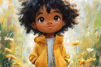 create african american children book illustration
