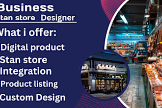 set up stan store design, digital product, upload store, stan store promotion
