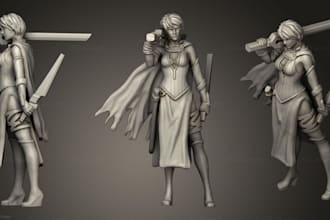 digitally character sulpting or 3d modelling in zbrush