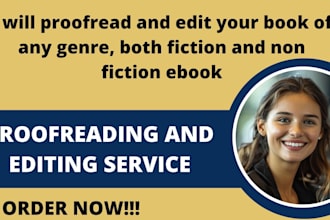 proofread and edit your book of any genre, both fiction and non fiction ebook
