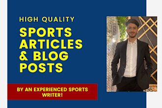 write sports articles for your website