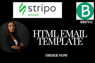 do HTML email marketing template with stripo or brevo email HTML template