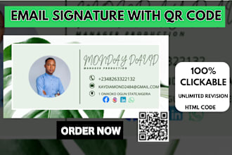 create a custom HTML email signature design with your logo