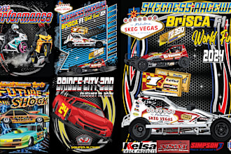 design trendy automotive racing t shirt poster merch