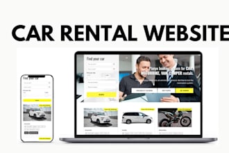 car rental website car rental booking website and car rental landing page