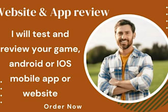 do test review your game, android or IOS mobile app or website