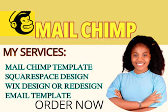 setup mailchimp email marketing automation newsletter campaign wix, squarespaces