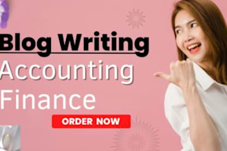 do content writing on finance and accounting articles