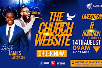 design or redesign church website, ministry website, charity website, non profit