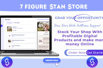 setup stan store, etsy stan store design, stan store marketing, digital products
