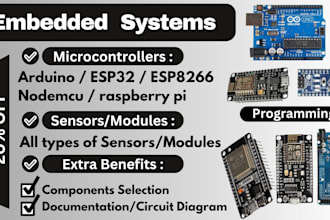 do arduino , esp32 , esp8266 , nodemcu programming and iot, ble, wifi projects