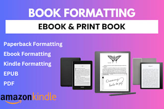 deliver a professional ebook and paperback formatting