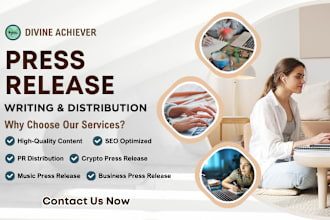 do press release writing and press release distribution to popular news website