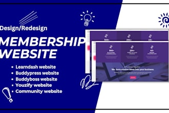 design membership website with buddypress, buddyboss, learndash, youzify, lms
