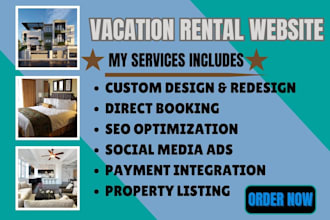 build vacation rental website, develop hotel booking, create airbnb website