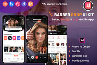 develop custom salon app, beauty salon app for your business using flutterflow