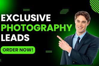 generate exclusive photography leads, videography leads, photography website