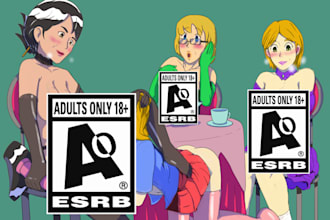 do anime and cartoon style nsfw artworks for you